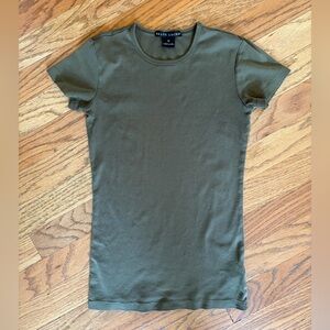 Ralph Lauren Olive Crewneck Cotton Baby Tee